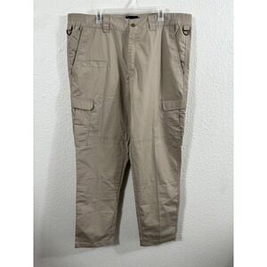 Galls‎ Cargo Pants Mens 40x32 Khaki Ripstop Tactical Elastic Waist Duty TR2597